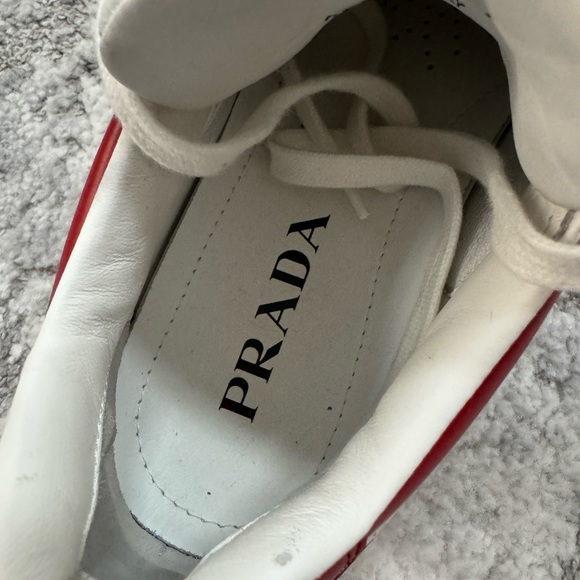 Prada Downtown Men’s Sneakers Size 36.5 Red EUC - Picture 9 of 11